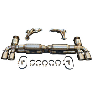 High-Performance Titanium Catback Exhaust System with Catalytic Converter <strong>Headers</strong> for Porsche 911/991 Turbo S Exhausts