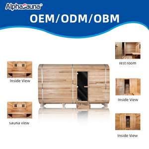 Tùy Chỉnh Thực hiện Gỗ <span class=keywords><strong>Heath</strong></span> Ngoài Trời Phòng Tắm Hơi Với Phòng Tắm Nhà Vệ Sinh Gỗ Bắn Phòng Tắm Hơi Ngoài Trời Lớn 8-10 Người Cube Phòng Tắm Hơi Ngoài Trời - Product Image 2