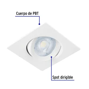 <strong>4</strong>-Unit Box of 5 W <strong>LED</strong> Square Recluse Luminaire White Directional Spot Light - Product Image 2