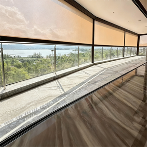 Hiện đại điện Con lăn Rèm tre thông minh có thể điều chỉnh phân vùng dù để che nắng Windproof rèm cửa chớp màn UV/Heat-proof - Product Image 1