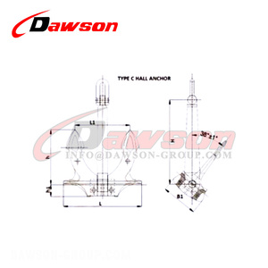 <strong>DAWSON</strong> Qingdao Rigging China Factory Type C Hall Anchor - Product Image 2