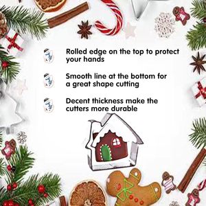 24 cái thép không gỉ Biscuit bánh khuôn giáng sinh <span class=keywords><strong>Cookie</strong></span> máy cắt cho Baking kỳ nghỉ trẻ em <span class=keywords><strong>Cookie</strong></span> <span class=keywords><strong>cutter</strong></span> Set cho Giáng sinh - Product Image 4