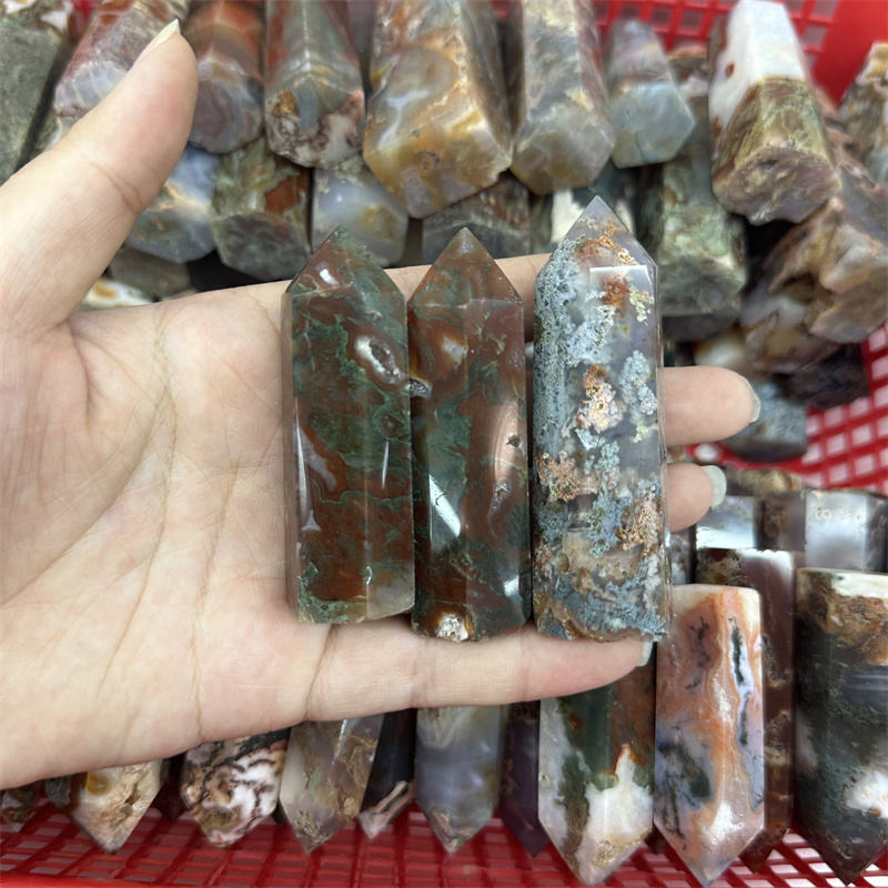 Agate de mousse rouge