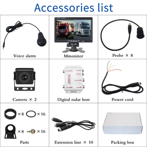 Pantalla de 7 pulgadas, sistema de cámara de visión trasera de 2 canales para cámara de camión con Sensor de aparcamiento Digital, sistema de cámara 1080, Ayuda de marcha atrás para coche - Product Image 3