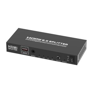 4K 60Hz Ultra HD 2160P 3D 4 puertos 1 entrada 4 salida HDMI Splitter EDID RGB compatible con escalar con extensión IR HDCP 2,0 y EDID