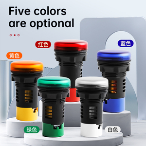 Yüksek parlaklık su geçirmez LED gösterge ışığı ile yüksek kaliteli kırmızı düz kafa sinyal ışığı - Product Image 5