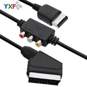 Cable de salida 2 en 1 RGB Scart + AV RCA, Cable de plomo con adaptador AV para SEGA Dreamcast para PAL