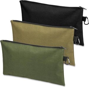 600D Tool Bag Zipper <strong>Pouch</strong> Custom Utility Multipurpose Storage Organizer Premium Tool <strong>Pouch</strong> with Carabiner Metal Zipper - Product Image 1