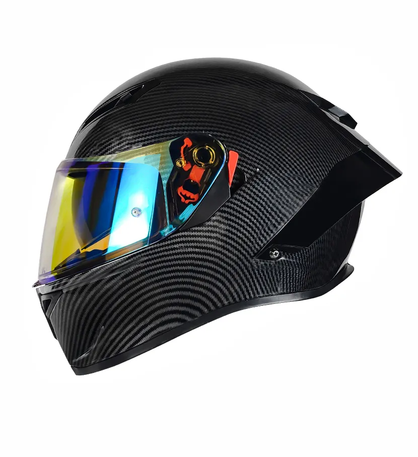 ABS Moto Casque Route Avec Visière Moto Accessoires Équitation Motocross Casque Intégral Casque Moto