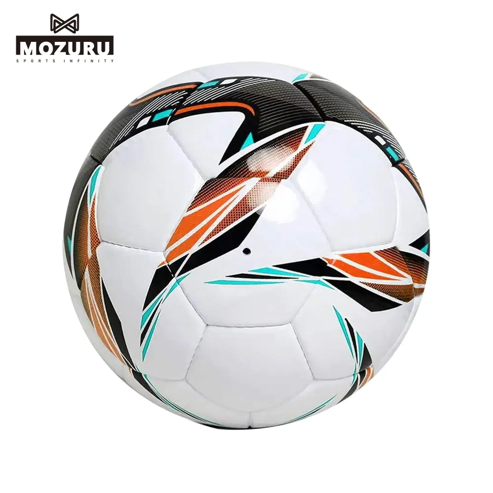 MOZURU, оптовая продажа, 2022, Катар, ПВХ, полиуретановый футбольный мяч, официальный размер, логотип на заказ, термопривязанный, тренировочный футбол