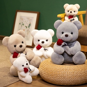 工場価格3色テディベアぬいぐるみぬいぐるみテディベア人形花結婚式バレンタインデーギフト - Product Image 4