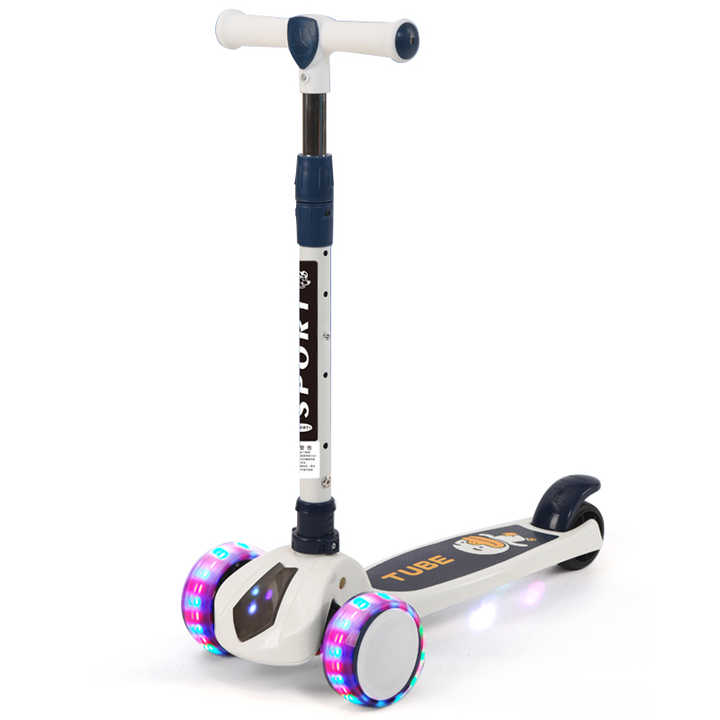 Multiple Colors Scooter Kids Luminous LED PU 3 Wheels Toddler Children's Kick Scooter for Kids Girls and Boy