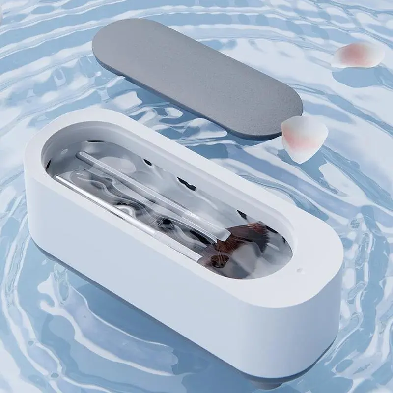 Macchina per la pulizia ad ultrasuoni portatile detergente per lavaggio a vibrazione ad alta frequenza rimuovi macchie gioielli orologio occhiali lavatrice