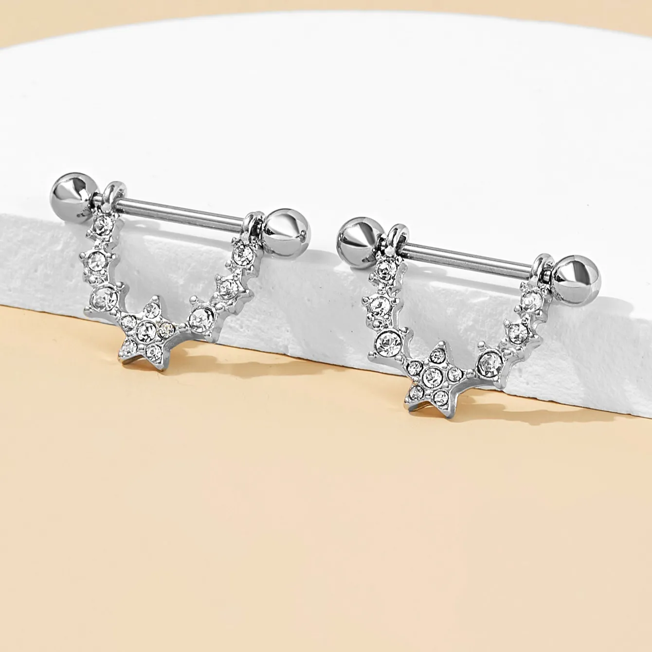 Anelli per capezzoli in acciaio 316L Piercing cuore bilanciere fiore affascinanti anelli per capezzoli gioielli per le donne
