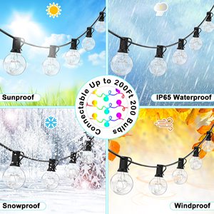Außen lichterketten RGBW-Musik funktion Fern gesteuertes Außen lichterketten Mehrfarbiges wasserdichtes dimm bares LED-Lichterkette licht - Product Image 2