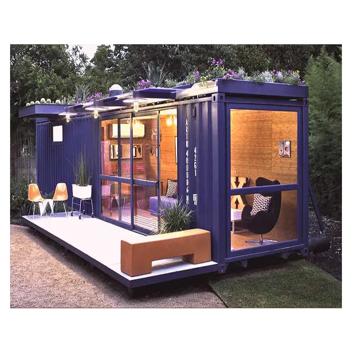 Structure mobile de luxe en acier, préplumée, assemblage rapide, modulaire de maison, conteneur de salon