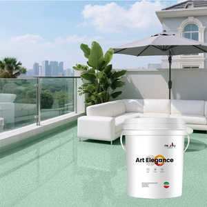 Sistema de suelo de terrazo micro de resina epoxi autonivelante con partículas de arena de cuarzo de colores distribuidas uniformemente - Product Image 5