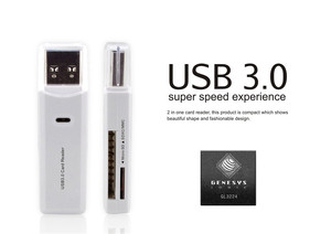 适用于Micro SD和SD的OEM 2合1 USB 3.0读卡器 - Product Image 2