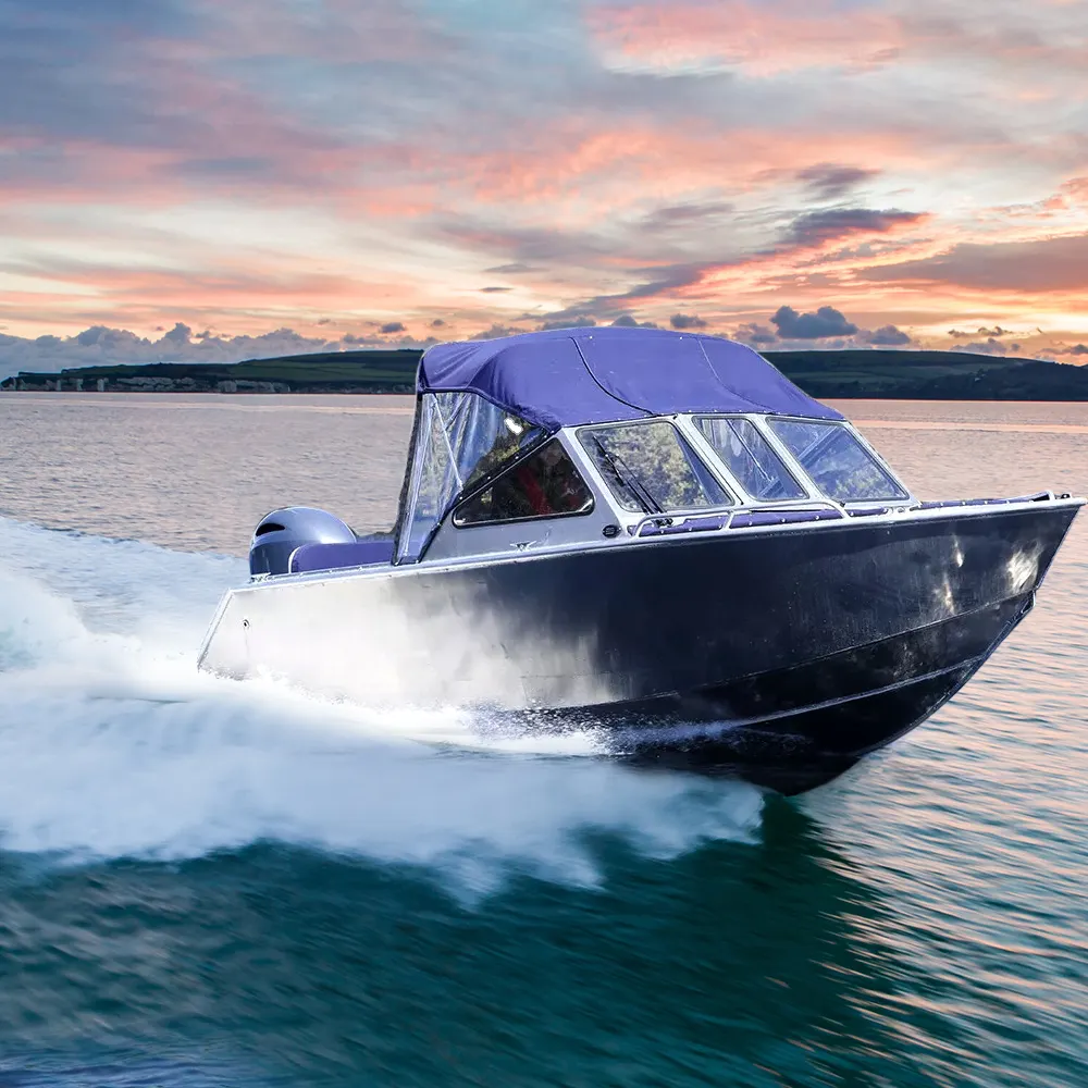 Professionelles 25-Fuß-Jet-Fischereiboot Außenbordmotor Geschwindigkeit Aluminium-Boote für den Freizeitanwendung