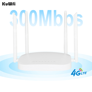 KuWFi, enrutador de velocidad Wi-Fi de 300Mbps con 16 dispositivos, red de alimentación CC, ranura para tarjeta SIM, nuevo diseño, enrutador WiFi inalámbrico 4G LTE, uso doméstico - Product Image 2