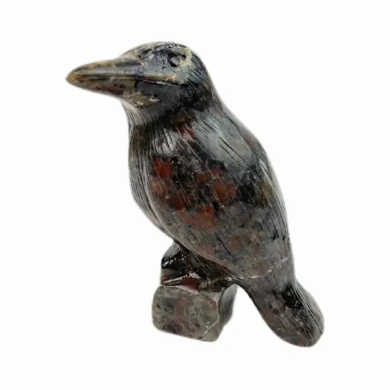 Hot Sale Carved Gem Stones Artesanato Natural Yooperlite Pássaro de Alta Qualidade Estatueta Do Pássaro Para Decoração E Presentes