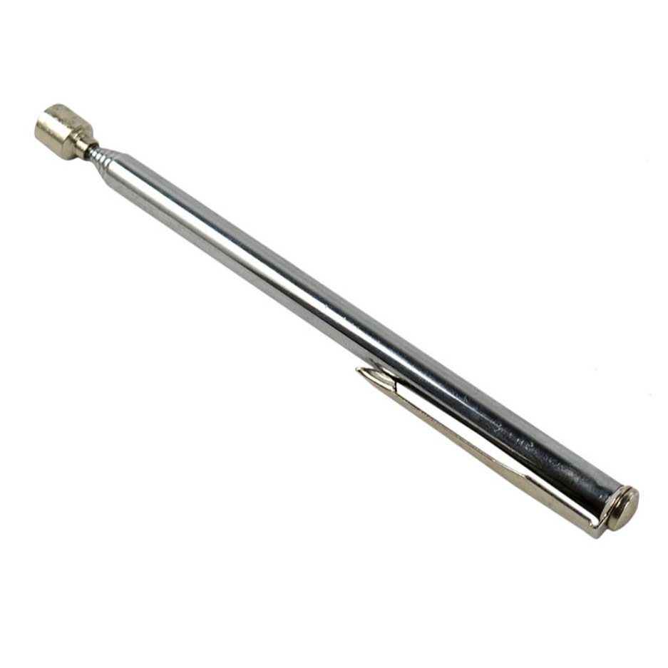 Mini aimant télescopique style stylo, argent * 13cm