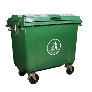 Contenedor de basura de plástico grande de 660L con ruedas para uso municipal Cubo de basura de plástico para exteriores - Product Image 6