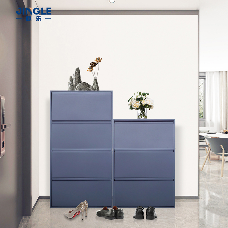Grey Wall Mounted Shoe Cabinet