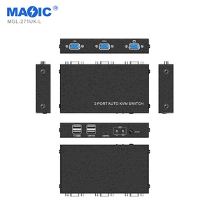 1080P Full HD Auto <strong>KVM</strong> VGA <strong>Switch</strong> <strong>2</strong> <strong>Input</strong> <strong>1</strong> <strong>Output</strong> USB2.0 HDMI Video Switcher Converter for Monitors Keyboard Mouse