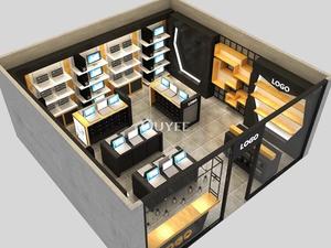 Pantalla de estilo moderno para ordenador portátil, escaparate de madera de alta gama, diseño de interior de tienda de ordenador - Product Image 3