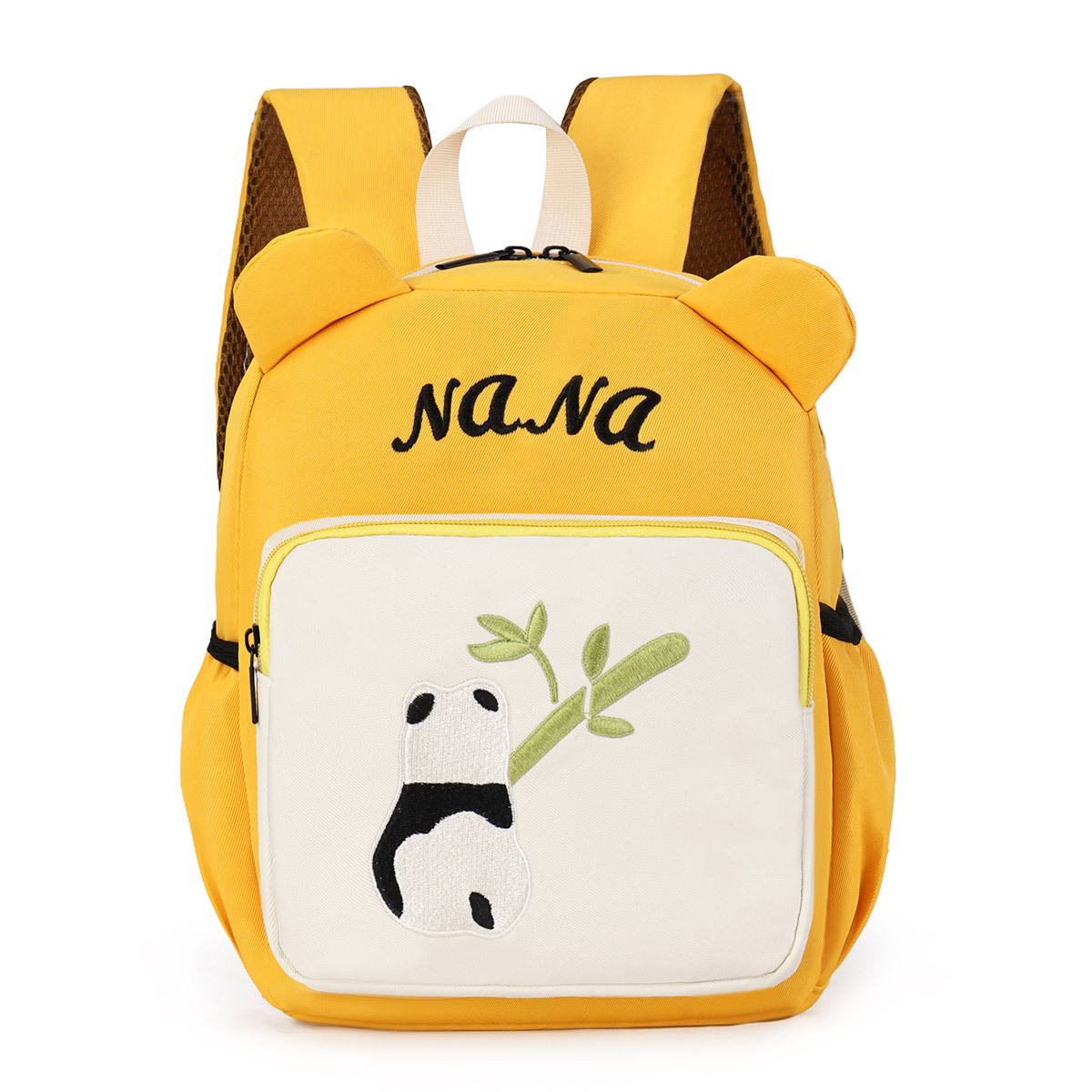 Panda en bambou jaune