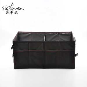 Katlanabilir araba Boot organizatör örgü saklama kutusu depolama ürünleri araba aracı ve kamp şeyler Polyester Sidiwen - Product Image 2