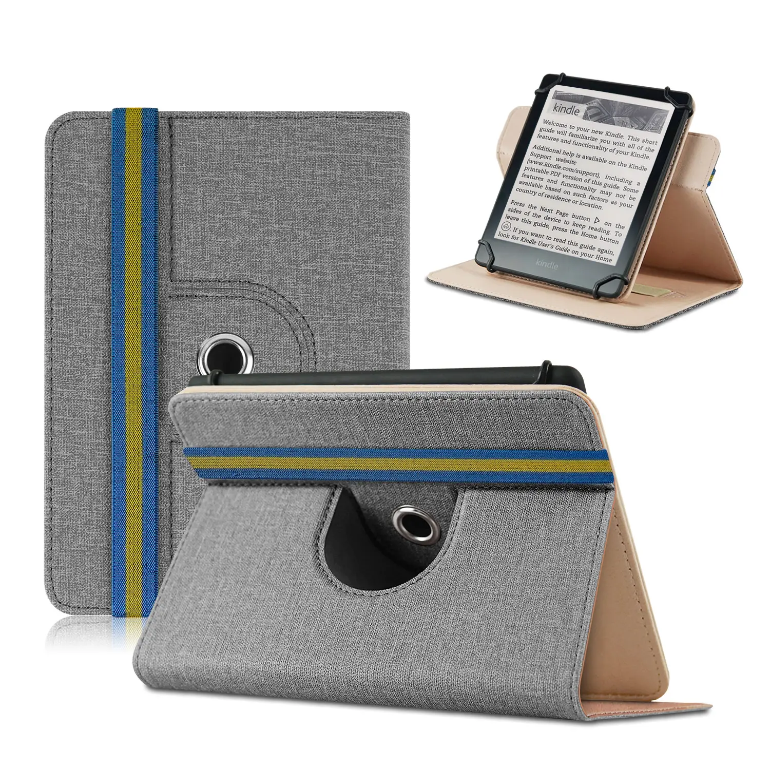 Kobo/Pocketbook /kindle/sony電子書籍リーダー用6/6.8インチユニバーサルケース回転360度保護カバー