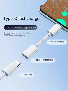 60w快速充电适配器，适用于iPhone 16 15 Pro Max Plus Mac iPad MacBook Pro Air-IOS-L女性至USB C男性手机充电器 - Product Image 6