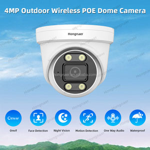 Hongnaer 4MP One Way Audio HD Smart Outdoor POE Wireless Dome <strong>IP</strong> <strong>Camera</strong> Surveil Network Video Recorder CCTV POE Security <strong>Camera</strong> - Product Image 2