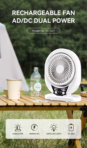 高品质8英寸迷你太阳能发光二极管台灯风扇批发低价多功能台灯风扇 - Product Image 4