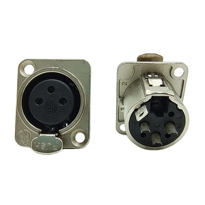 XLR ขั้วต่อ3pin ตัวเมียซ็อกเก็ตตัวเมียซ็อกเก็ตตัวเมีย XLR 3ขาขาขา XLR ตัวเมียปลั๊กสี่เหลี่ยมขั้วต่อ XLR 3ขา - Product Image 4