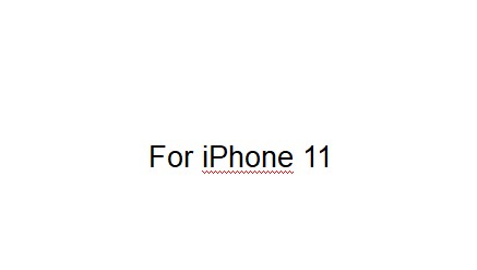 For iPhone 11
