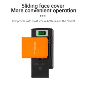 LCD ekran ile evrensel lityum pil şarj cihazı SS-8/SS8 PTCQ kamera kullanımı için şarj ve USB portu - Product Image 6