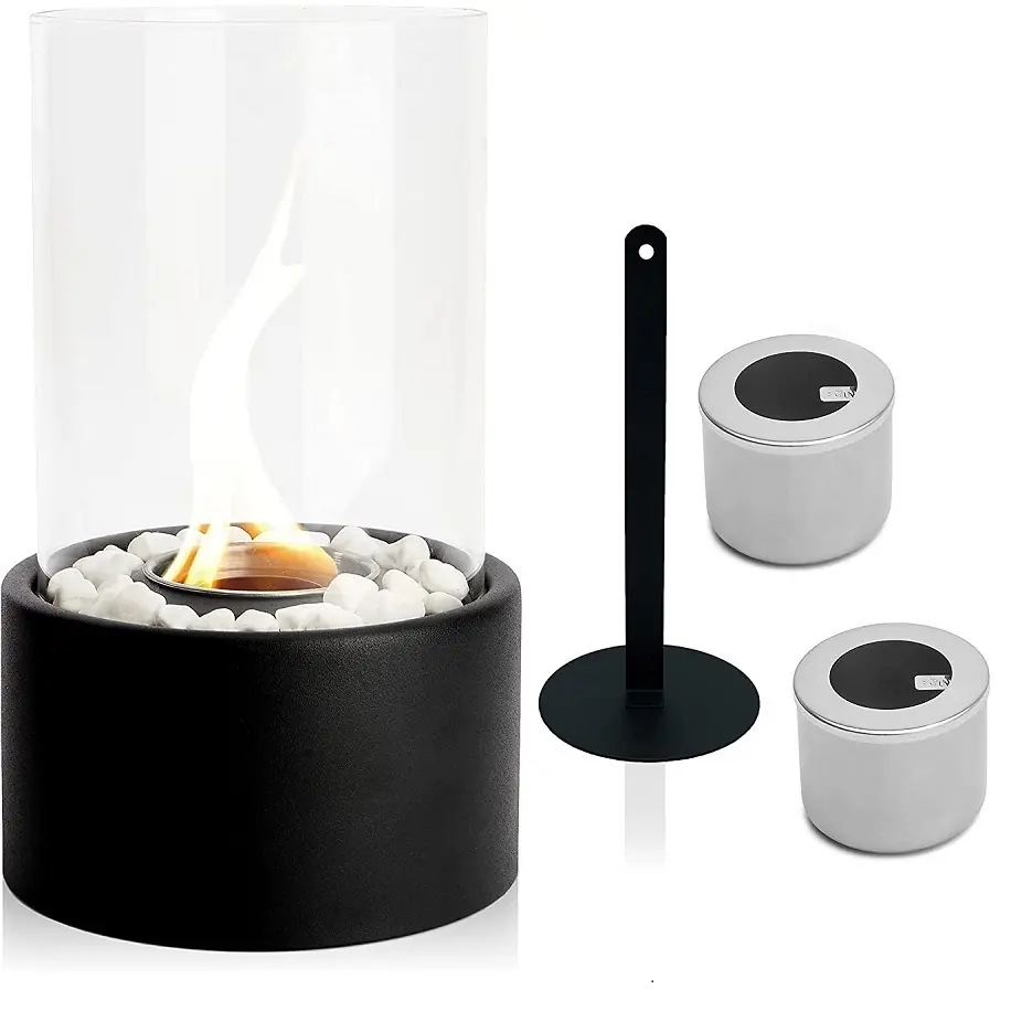 Vendita calda Fire Place stufa in acciaio Mini Fire Bowl Fire Pit senza fumo firepit Indoor Bio etanolo camino da tavolo Tischkamin