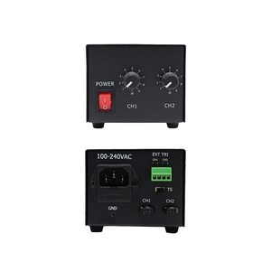 マシンビジョンLEDライト2チャンネルDC 24Vステップレス调光15W/25W電源アナログコントローラ手動スイッチタイプ - Product Image 1