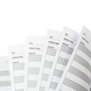 Logo con stampa personalizzata Fitness Planner A5 training <span class=keywords><strong>Notebook</strong></span> Journal rilegato a spirale registro per palestra orari mensili settimanali