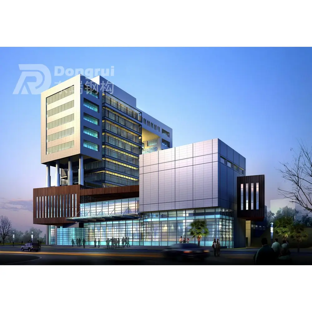 commercial multi-tiered shopping mall prefabricated building steel structure shop