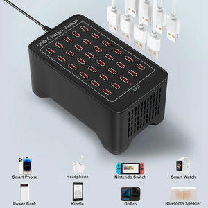 ハイパワー150W USB充電器30ポート高速充電デスクトップ充電器QC3.0機能ABS材料5V/2A入力12W出力 - Product Image 3