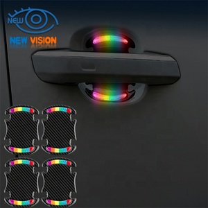 <strong>Dual</strong>-Function Door Handle Guards Scratch Protection + Nighttime <strong>Reflectivity</strong> (Glossy/Matte Black) - Product Image 4