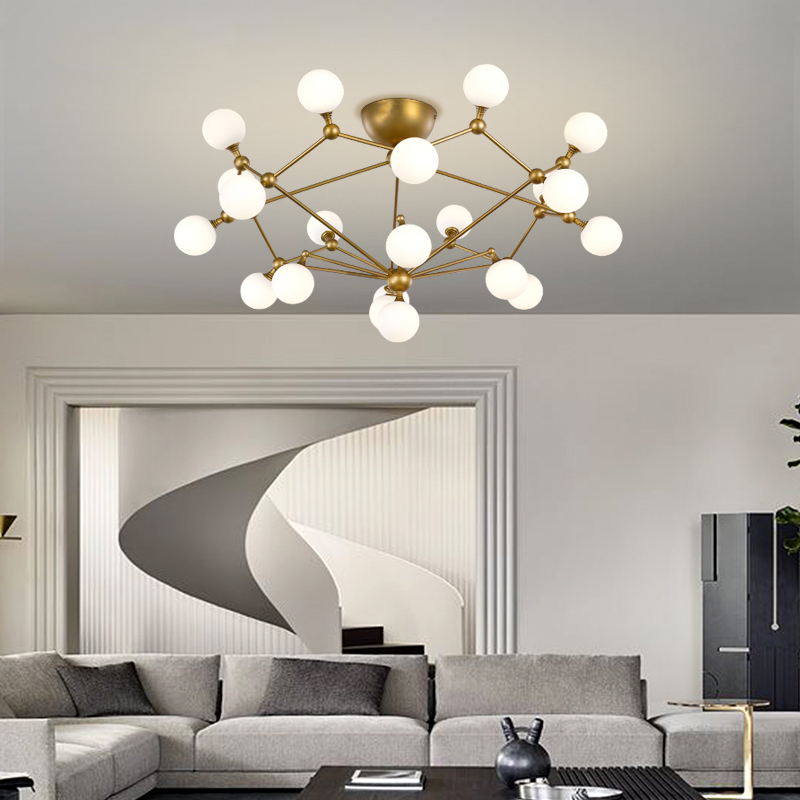 Simple Design bedside Motorized crystal murano glass ball chandelier Flowers dining pendant light