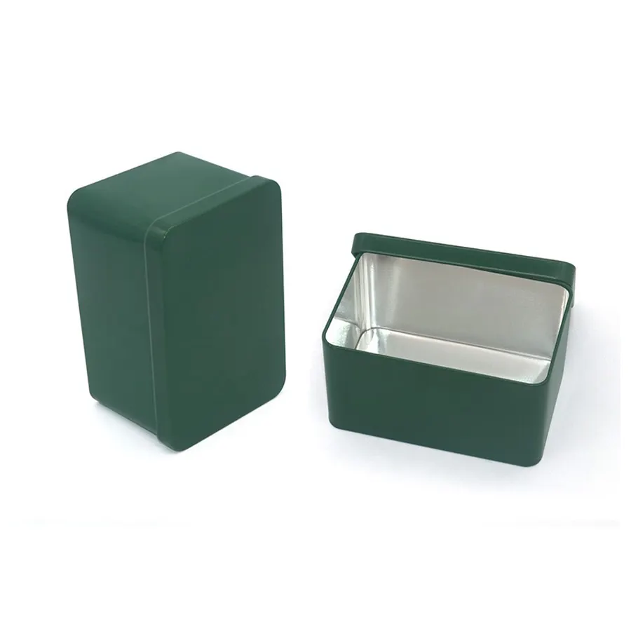 金属ブリキ箱緑茶茶密封包装鉄箱食品一般的なつや消し収納空の鉄箱