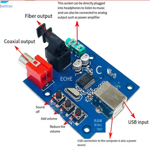 USB至同轴光纤模块声卡解码器PCM2704解码板数模转换器音频发热等级HIFI