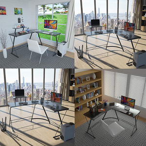 厂家供应现代电脑办公桌L型电脑桌 - Product Image 6