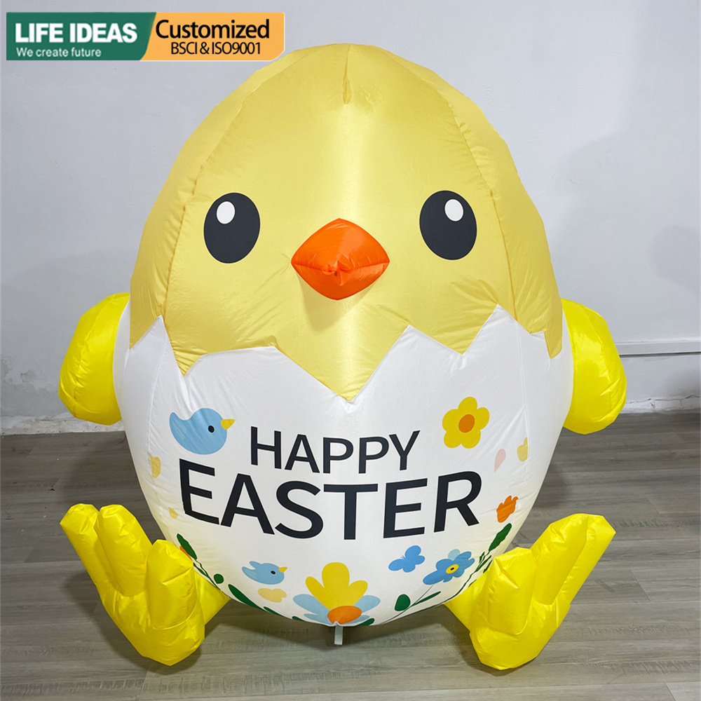 Huevo inflable del polluelo de Pascua DE LOS 4FT que rompe